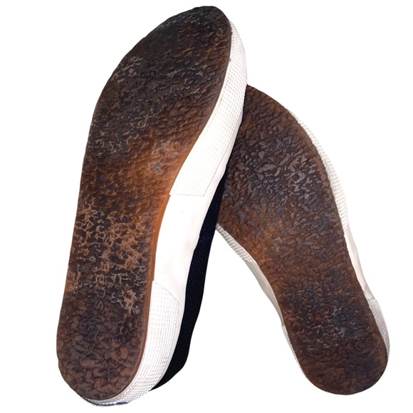 SUPERGA Black Canvas Low Classic Sneakers Size 6 - Picture 9 of 15